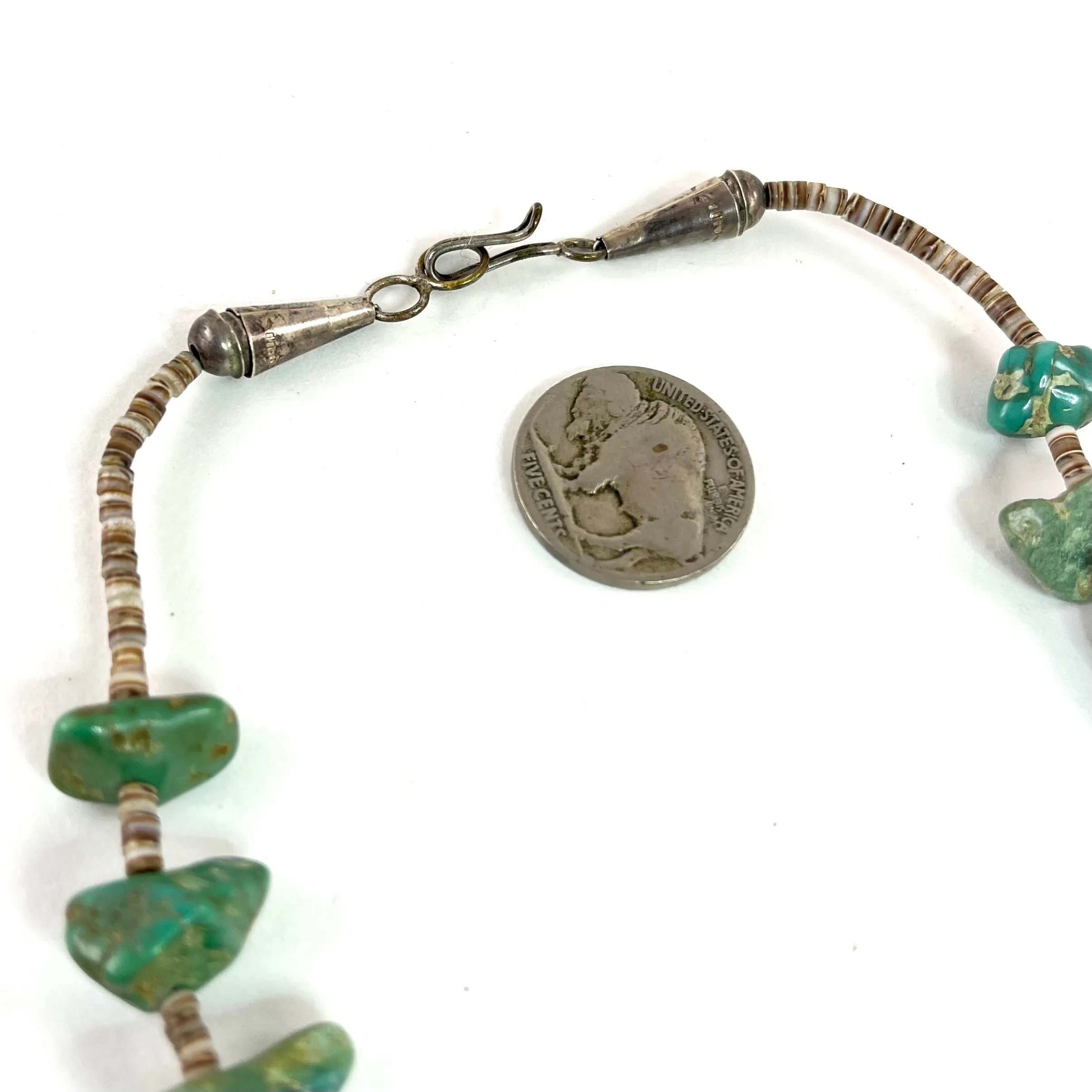Vintage Turquoise  Nugget Necklace