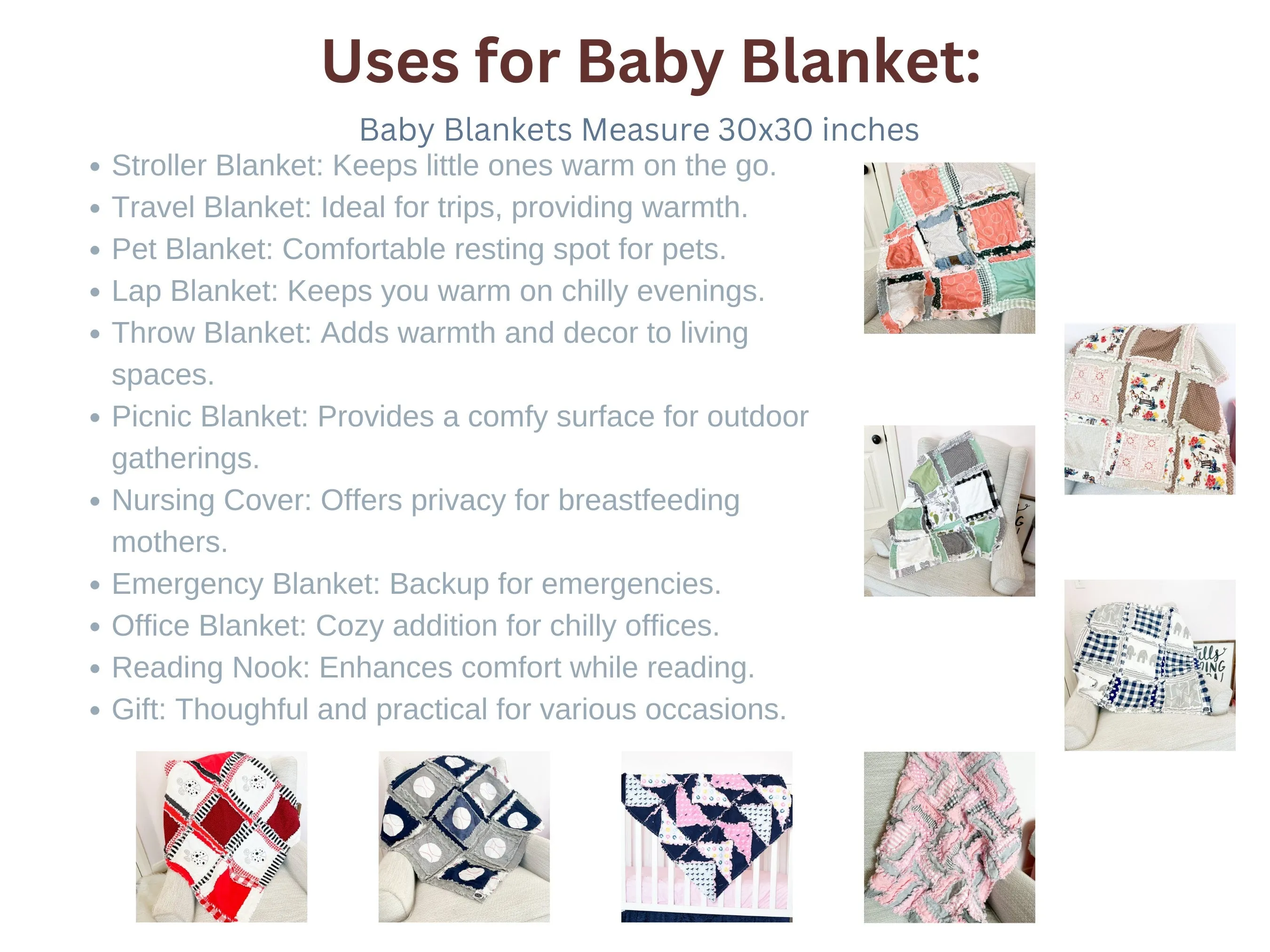 Western Blanket Homemade Quilts Boy Nursery Bedding, Boys Quick Ship Quilts, Rag Quilt Navy Crib Bedding for Boys