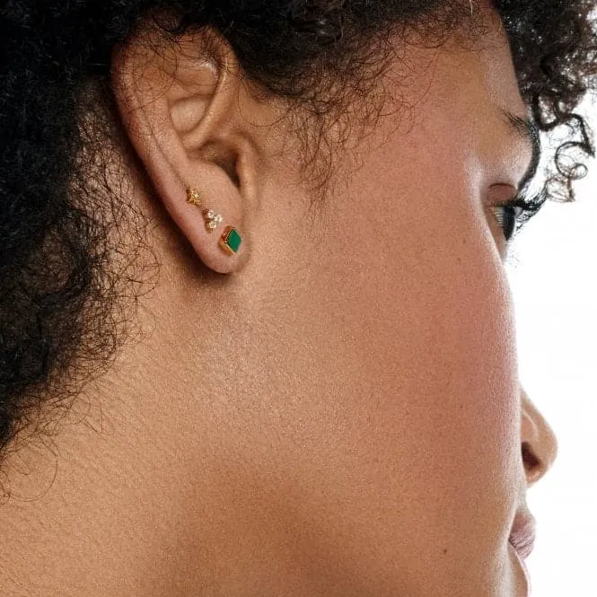 White Topaz Stud Earrings DE759