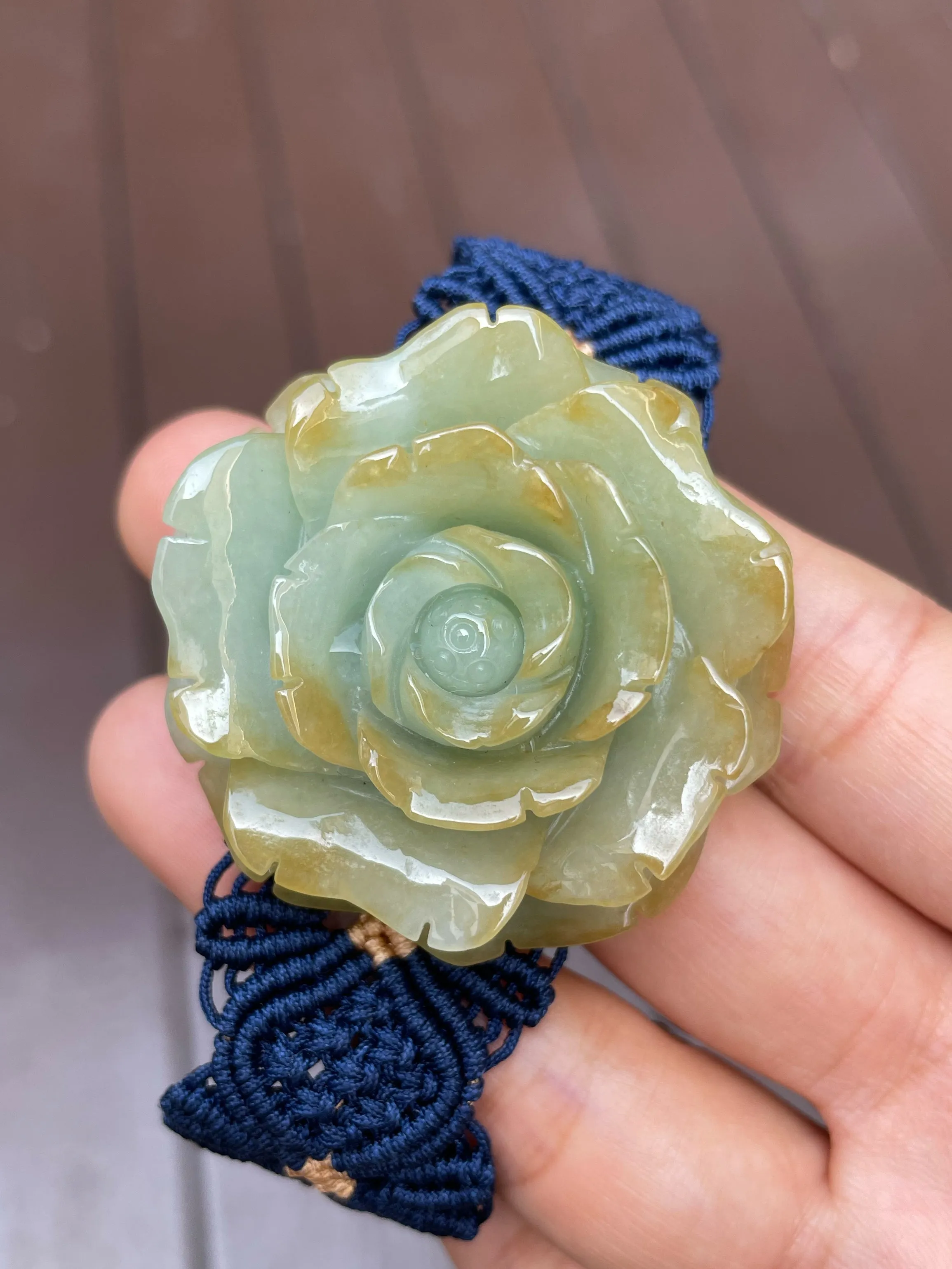 Yellow Jade Bracelet - Rose (NJBA101)