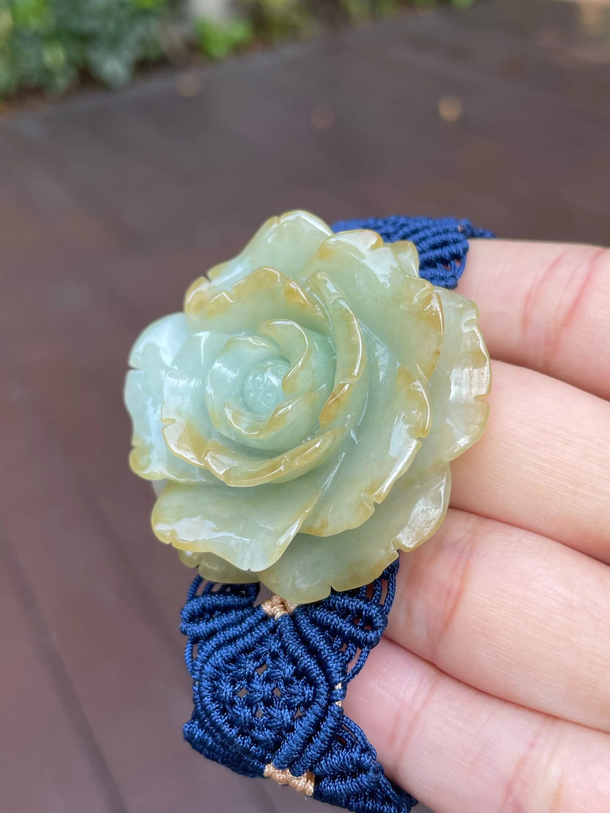 Yellow Jade Bracelet - Rose (NJBA101)